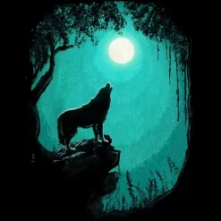 Design By Humans Song Of The Wolf Moonlit Night By Tank Top