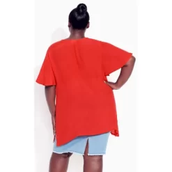 Women's Plus Size Mylah Layer Tunic - Scarlet | AVENUE