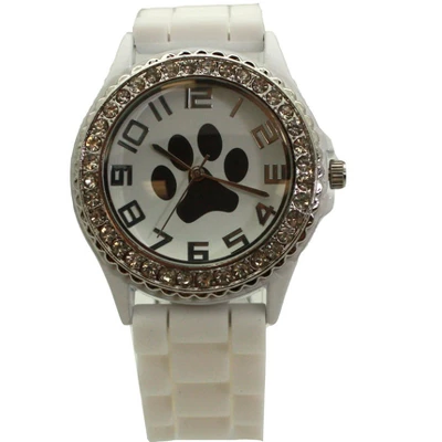 Olivia Pratt Every Day Silicone Paw And Rhinestones Colorful Women Watch - Image 11