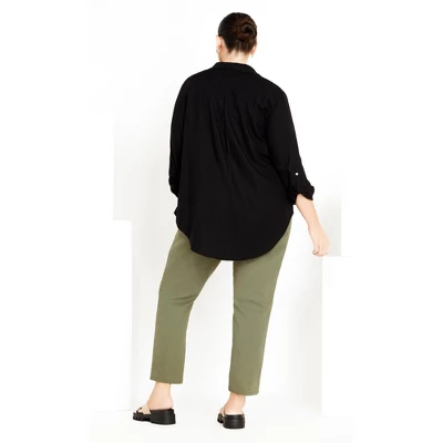 Women's Plus Size Alana Pull On Pant - Moss | AVENUE - Image 3