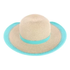 Karen Keith Women's Toyo Braid Sun Hat With Ponytail Opening In Back