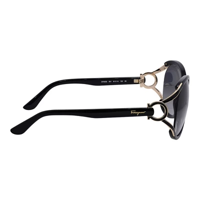 Salvatore Ferragamo Womens Oval Sunglasses Black 61mm - Image 2