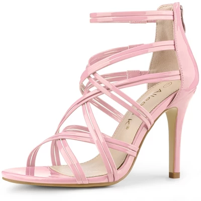 Allegra K Women's Open Toe Strappy Stiletto Heel Lace Up Sandals - Image 13