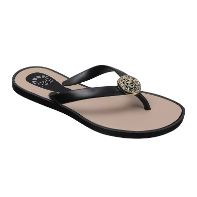 C&C California Women's Gold Medallion Flip Flop Thong Sandal - Image 6