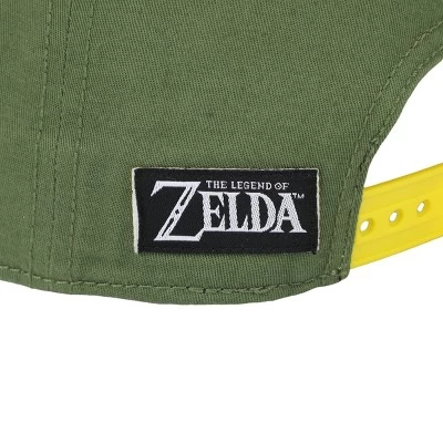 The Legend Of Zelda Embroidered Hyrule Kingdom Logo Green Adjustable Baseball Hat - Image 5