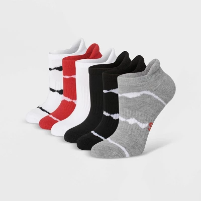 Hanes Originals Women's 6pk Heel Shield Socks - White/Red/Black 5-9 - Image 2