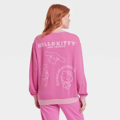 Women's Sanrio Hello Kitty And Friends Two-Tone Graphic Sweatshirt - Pink