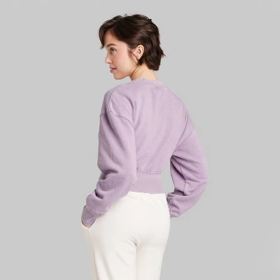 Women's Cropped Crewneck Pullover Sweatshirt - Wild Fable™ - Image 2