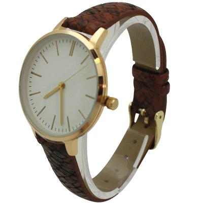Olivia Pratt Snake Print Leather Strap Watch - Image 5