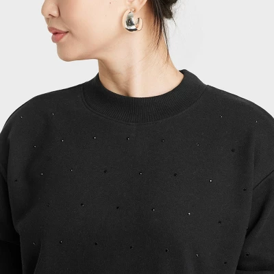 Women's Jeweled Pullover Sweatshirt - A New Day™ - Image 3