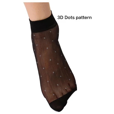 Allegra K Women's Socks Elastic Sheer Polka Dots Ankle Socks Lightweight 10 Pairs - Image 4