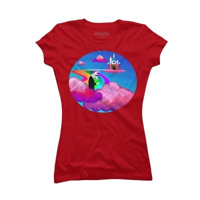 Junior's Design By Humans Smokes In The Sky By LilLogan T-Shirt - Image 4