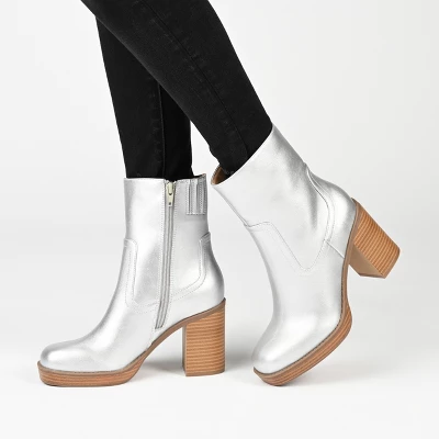 Journee Collection Womens Brittany Tru Comfort Foam Inside Zip Platform Booties - Image 8