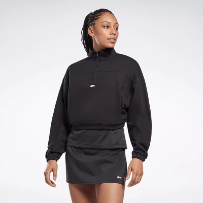 Reebok Workout Ready Knit 1/4 Zip Sweatshirt Womens - Image 6