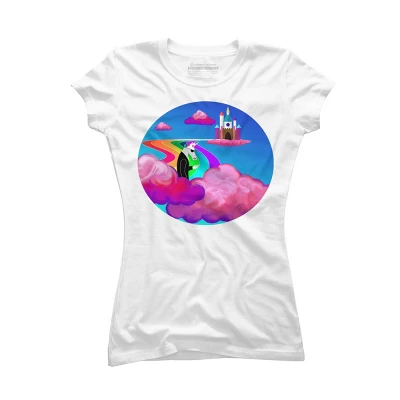 Junior's Design By Humans Smokes In The Sky By LilLogan T-Shirt - Image 3
