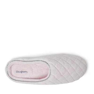 Dearfoams Women's Leslie Quilted Microfiber Terry Memory Foam Clog Slipper - Image 3