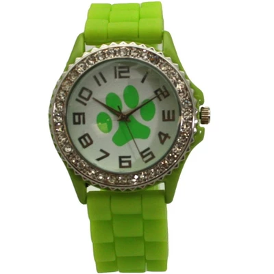 Olivia Pratt Every Day Silicone Paw And Rhinestones Colorful Women Watch - Image 7