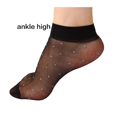 Allegra K Women's Socks Elastic Sheer Polka Dots Ankle Socks Lightweight 10 Pairs - Image 2