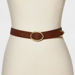 Women's Oval Center Bar Belt - Universal Thread™ Cognac