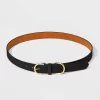 Women's Double Harness Metal Loop Belt - Universal Thread™ Black