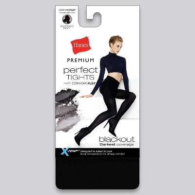 Hanes Premium Women's Perfect Blackout Tights Black