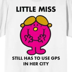 Mr. Man And Little Miss Meme Little Miss Still Has To Use GPS Crew Neck Short Sleeve Women's White T-shirt