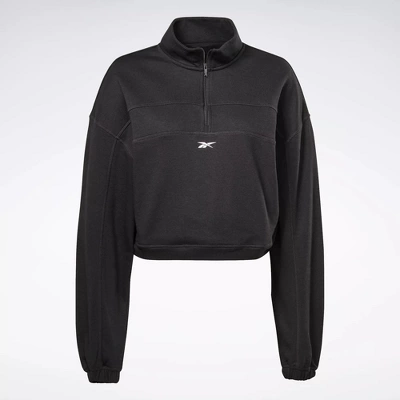 Reebok Workout Ready Knit 1/4 Zip Sweatshirt Womens - Image 4