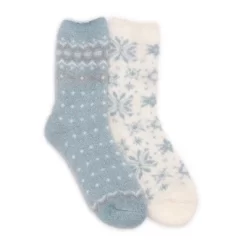 MUK LUKS Women's 2 Pack Novelty Socks