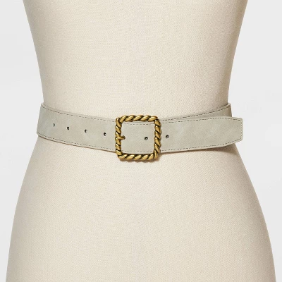 Women's Buckle Belt - Universal Thread™ Taupe