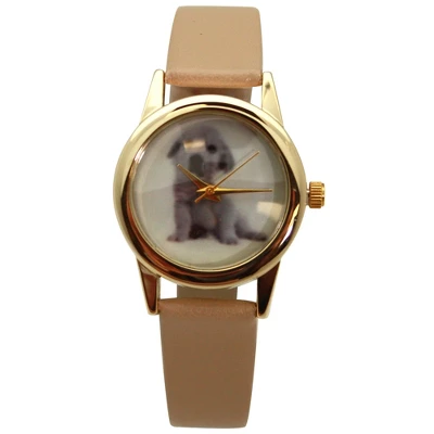 Olivia Pratt Cat And Dog Face Faux Leather Band Women Watch - Image 4