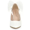 Allegra K Women's Pointed Toe Bow Decor Stiletto Heel Pumps