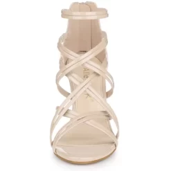 Allegra K Women's Open Toe Strappy Stiletto Heel Lace Up Sandals