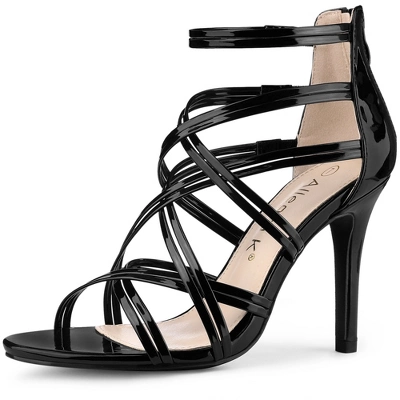 Allegra K Women's Open Toe Strappy Stiletto Heel Lace Up Sandals - Image 9