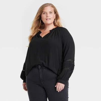 Women's Long Sleeve Lace Blouse - Knox Rose™ - Image 3