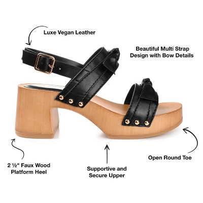 Journee Collection Womens Tia Double Bow Accent Clog Sandals - Image 7