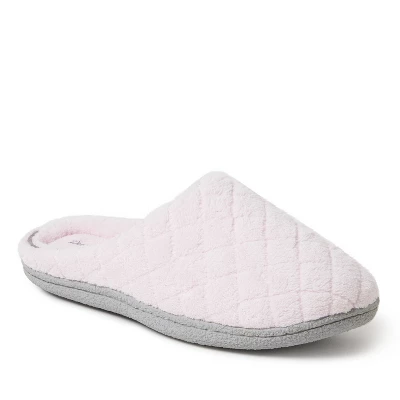 Dearfoams Women's Leslie Quilted Microfiber Terry Memory Foam Clog Slipper - Image 4