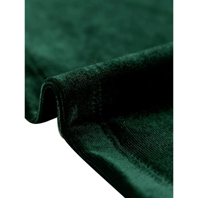 Allegra K Women's Velvet Collared V Neck Long Sleeve Button Down Shirts - Image 3