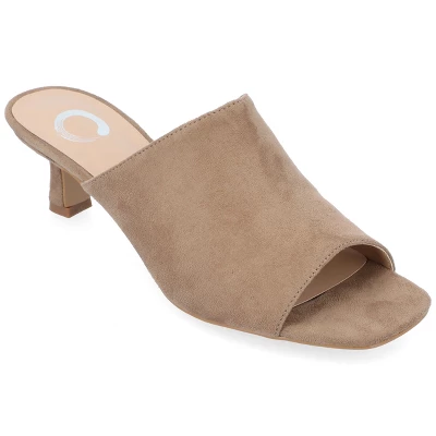 Journee Collection Womens Mercerr Slip On Open Toe Kitten Heel Pump - Image 12