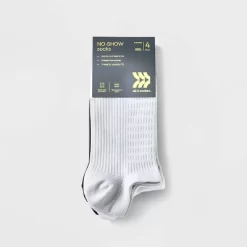 Women's 4pk Colorblock No Show Athletic Socks - All In Motion™ 4-10