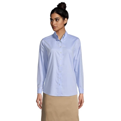 Lands' End School Uniform Women's Long Sleeve No Iron Pinpoint Shirt - Image 2