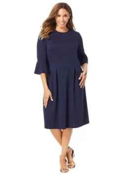 Jessica London Women’s Plus Size Ponte Fit & Flare Dress