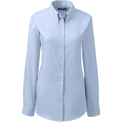 Lands' End School Uniform Women's Long Sleeve No Iron Pinpoint Shirt - Image 3