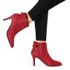 Allegra K Women's Pointed Toe Stiletto Heel Ankle Boots
