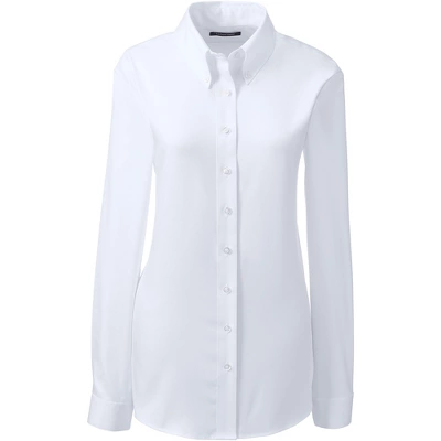 Lands' End School Uniform Women's Long Sleeve No Iron Pinpoint Shirt - Image 4