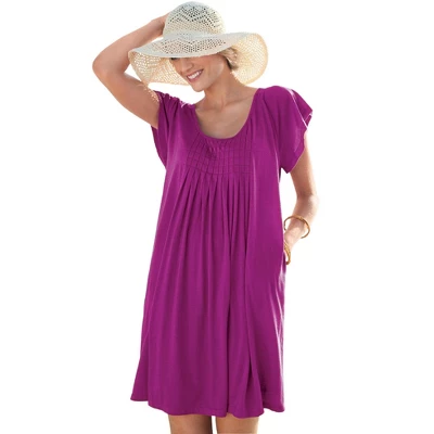 Swim 365 Women’s Plus Size Box-Pleat Cover Up - Image 3