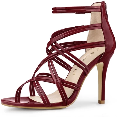 Allegra K Women's Open Toe Strappy Stiletto Heel Lace Up Sandals - Image 12