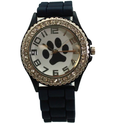 Olivia Pratt Every Day Silicone Paw And Rhinestones Colorful Women Watch - Image 8