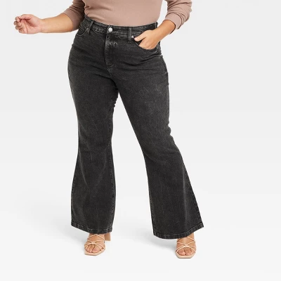 Women's High-Rise Relaxed Flare Jeans - Ava & Viv™ - Image 3