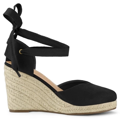 Allegra K Women's Closed Toe Espadrilles Wedges Tie Up Wedge Sandals - Image 6