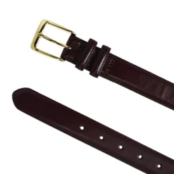 CTM Men's Leather Gold Buckle Belt